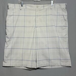 Nike Golf Shorts Mens sz 42 Gray‎ & Blue Stretch Athletic Performance Comfort
